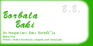 borbala baki business card